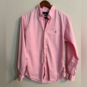 Polo Ralph Lauren Men's Light Pink Long Sleeve Button Down Shirt